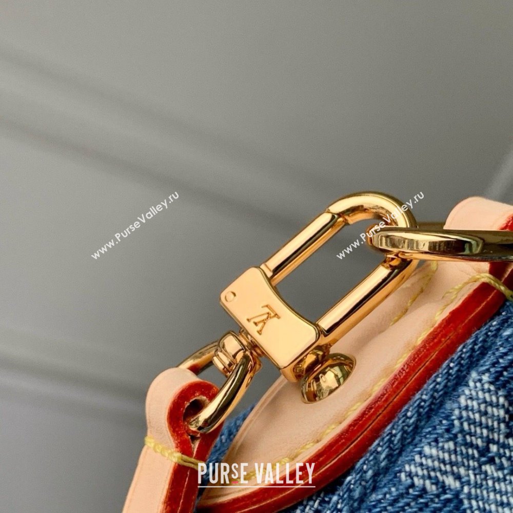 Louis Vuitton Pochette Valley Bag in Denim Blue Organic cotton M13571 2025 (K-25061401)