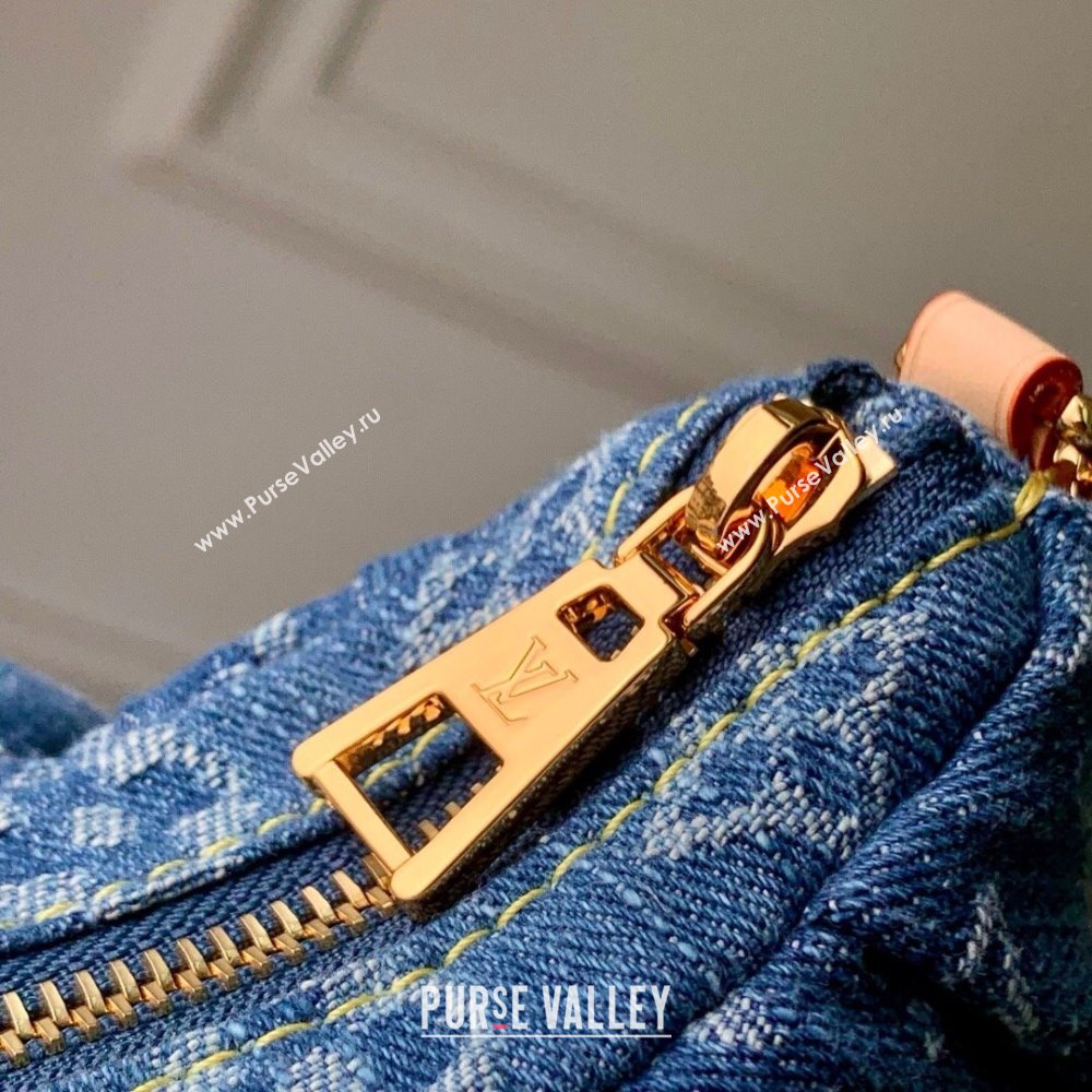 Louis Vuitton Pochette Valley Bag in Denim Blue Organic cotton M13571 2025 (K-25061401)