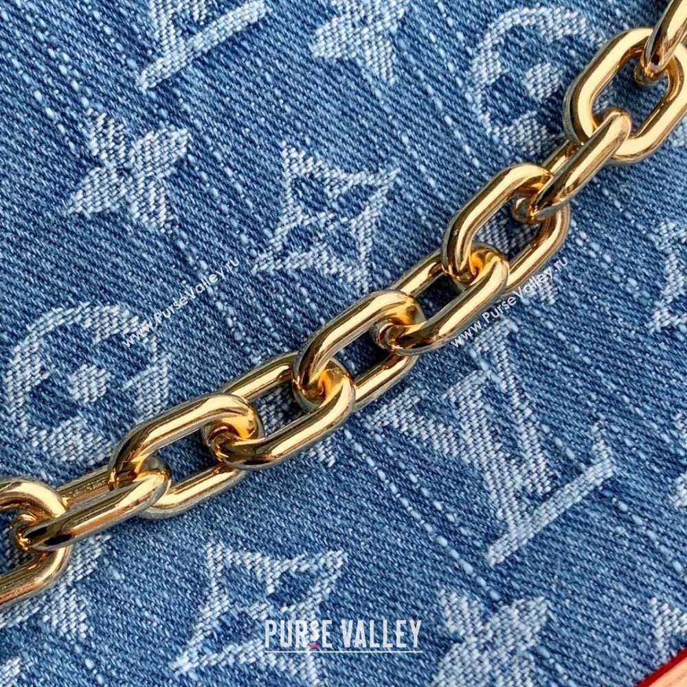 Louis Vuitton Nano Noe Bag in Denim Blue Organic cotton M83043 2025 (K-25061402)