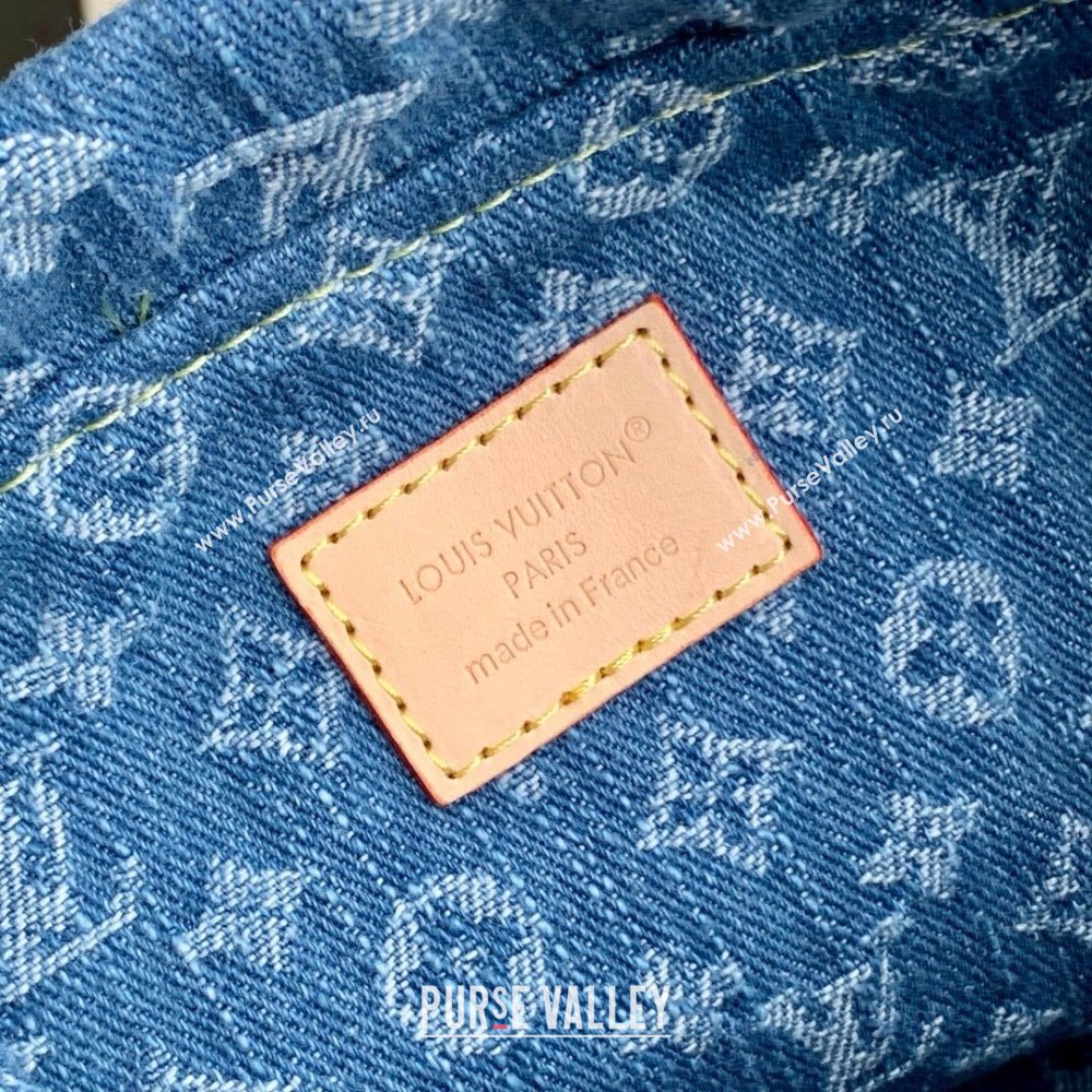 Louis Vuitton Nano Noe Bag in Denim Blue Organic cotton M83043 2025 (K-25061402)