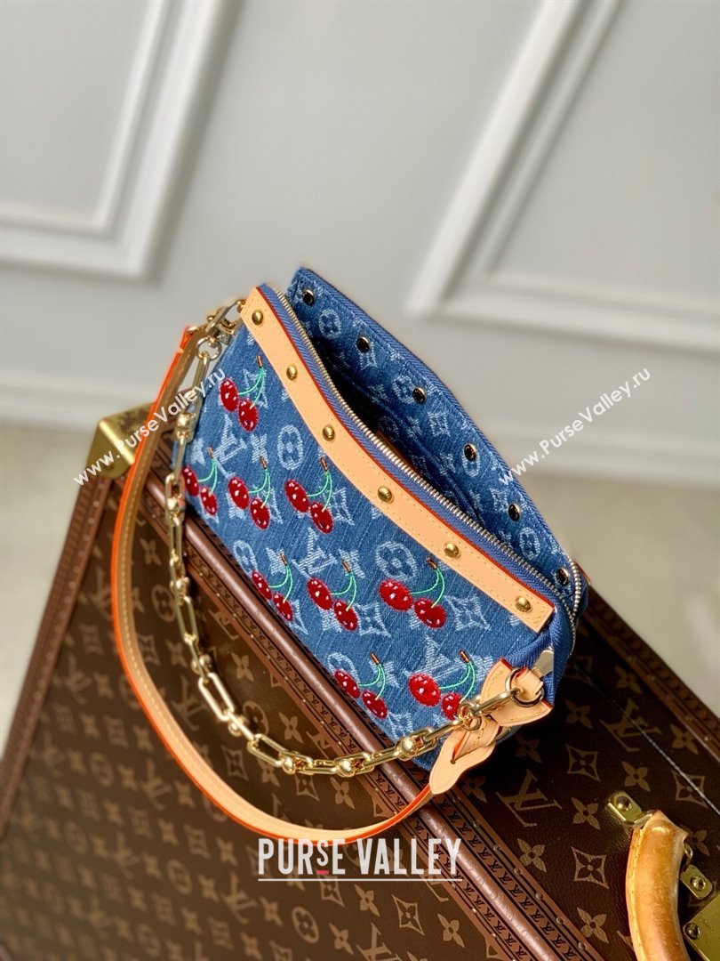 Louis Vuitton LV x TM Pochette Accessoires in Monogram Cherry Denim M13994 2025 (K-25061405)