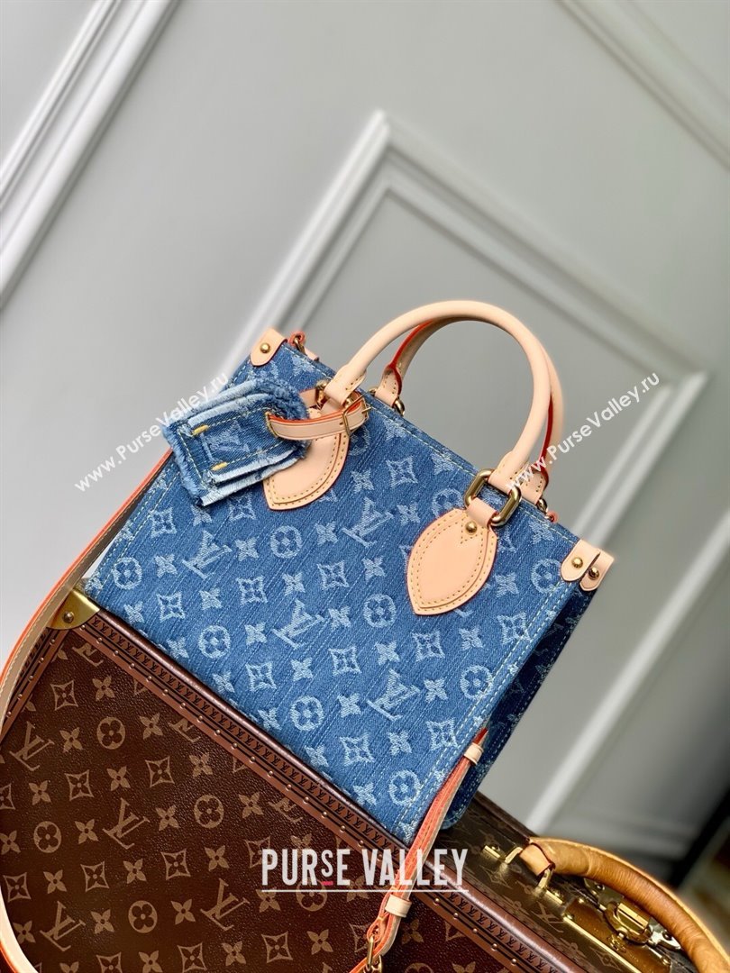 Louis Vuitton OnTheGo PM Tote Bag in Monogram Denim M14633 2025 (K-25061406)