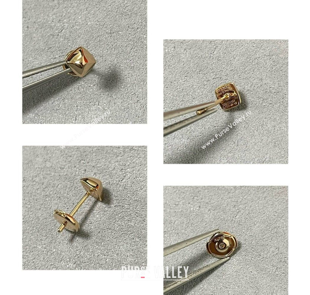 Hermes Clou dH Studs Earrings Silver/Gold 2025 0619 (YF-250619015)