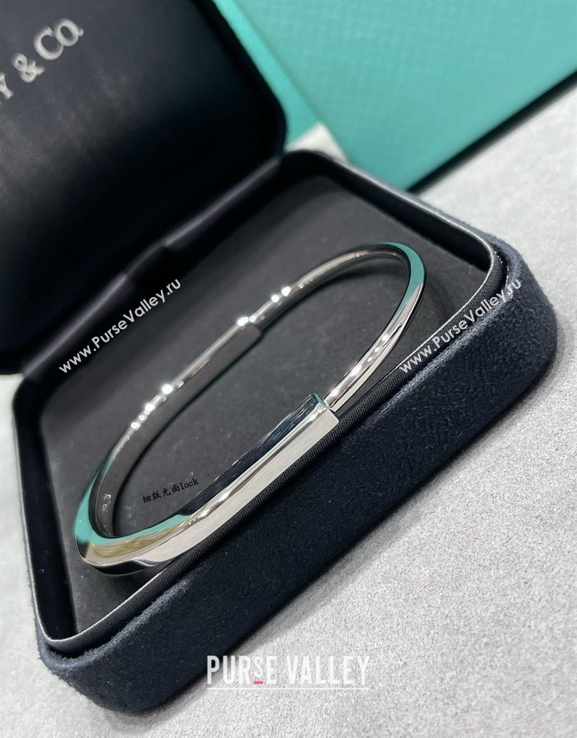 Tiffany Lock Narrow Bangle Bracelet Gold/Silver 2025 0619 (YF-250619041)