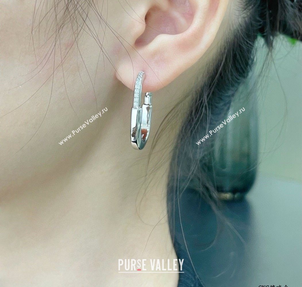 Tiffany Lock Medium Earrings with Half Strass 2025 0619 (YF-250619054)