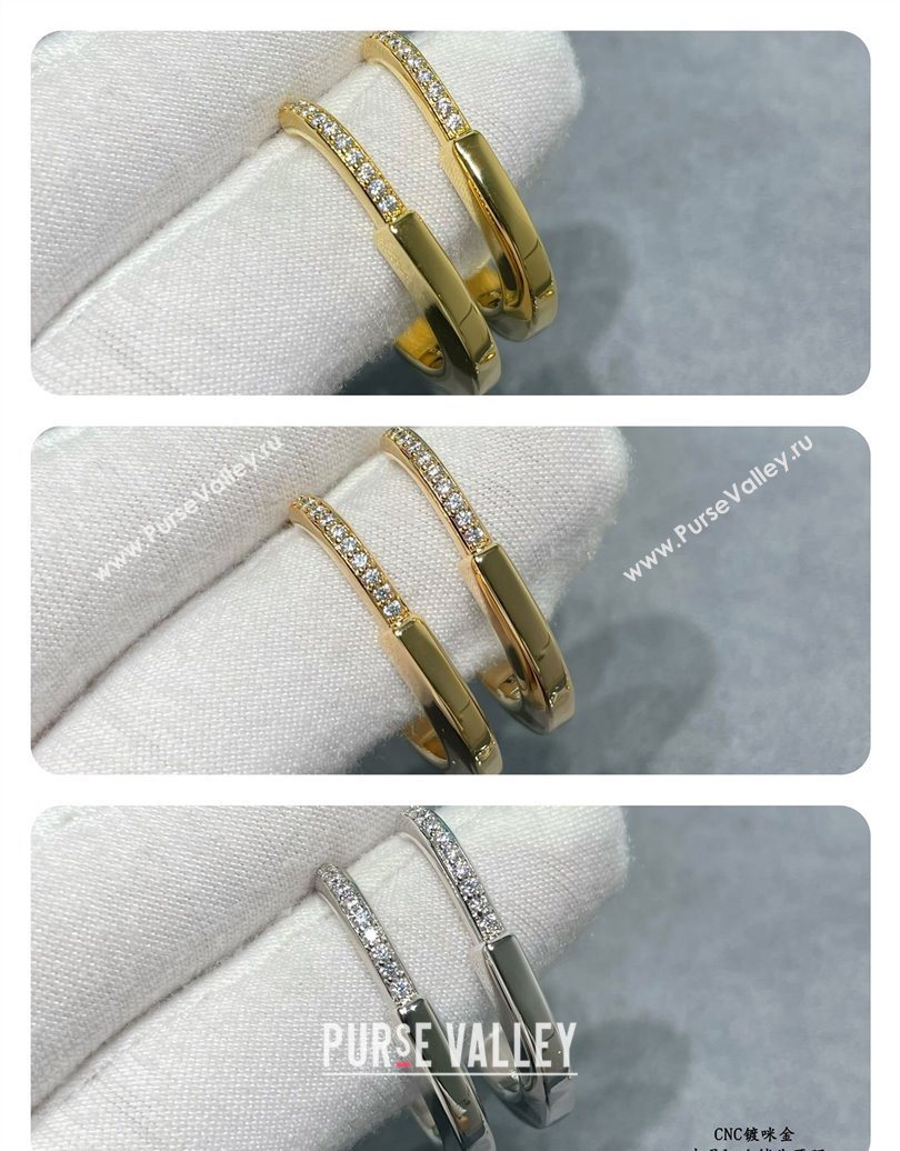 Tiffany Lock Medium Earrings with Half Strass 2025 0619 (YF-250619054)