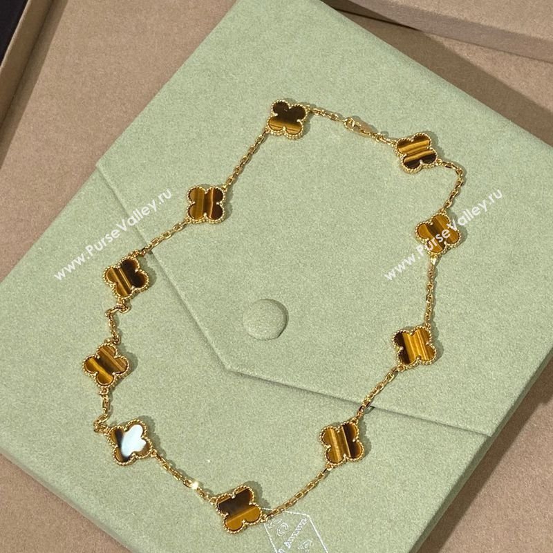 Van Cleef Arpels Alhambra Long Necklace, 10 Motifs Amber 2025 0619 (YF-250619066)