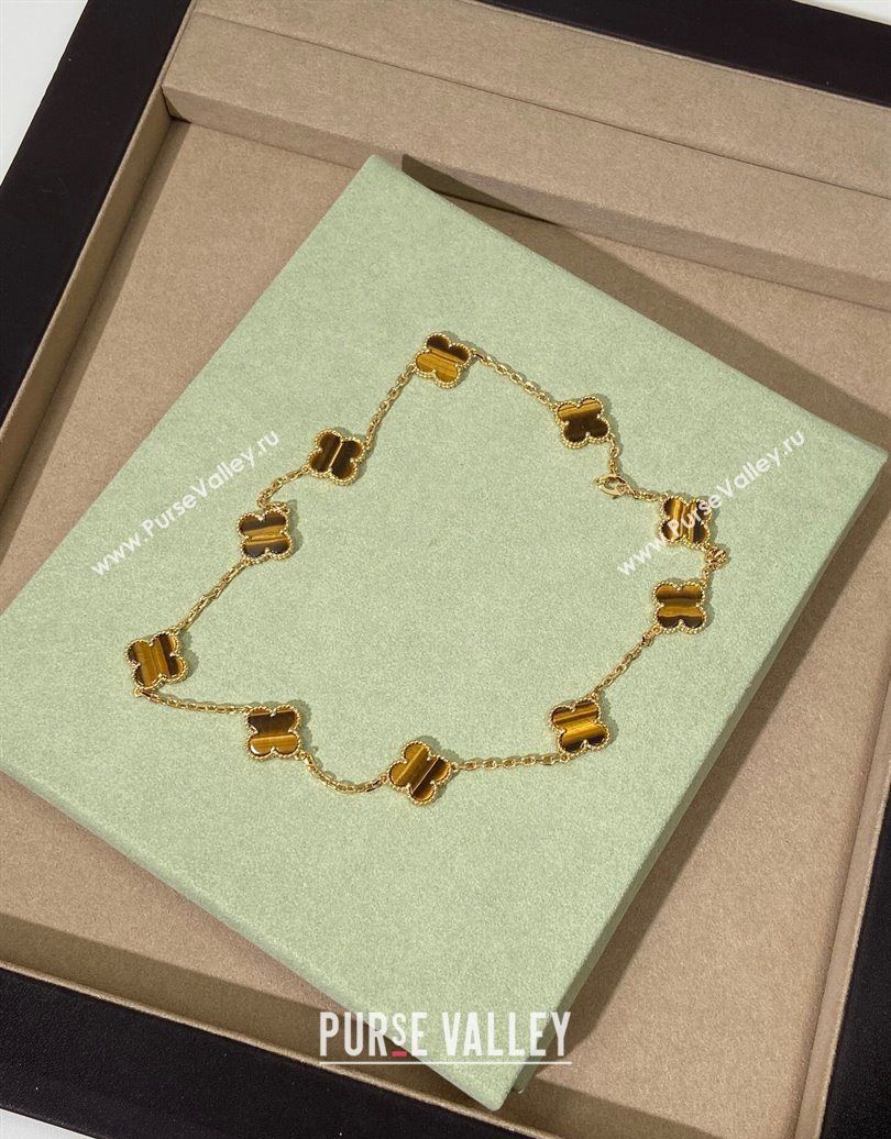 Van Cleef Arpels Alhambra Long Necklace, 10 Motifs Amber 2025 0619 (YF-250619066)