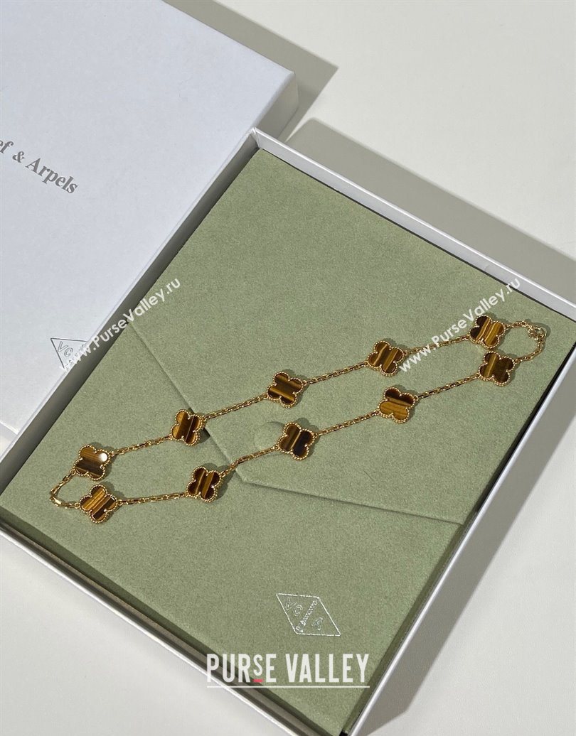 Van Cleef Arpels Alhambra Long Necklace, 10 Motifs Amber 2025 0619 (YF-250619066)