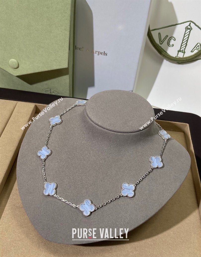 Van Cleef Arpels Alhambra Long Necklace, 10 Motifs Light Purple 2025 0619 (YF-250619071)