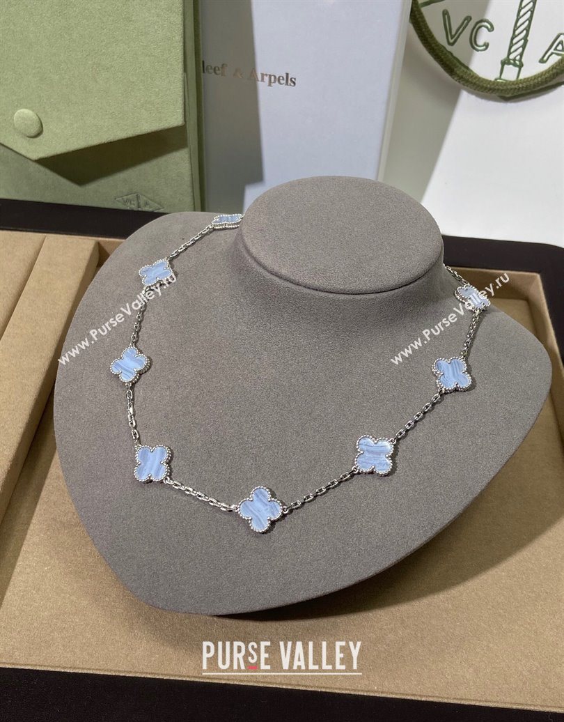 Van Cleef Arpels Alhambra Long Necklace, 10 Motifs Light Purple 2025 0619 (YF-250619071)