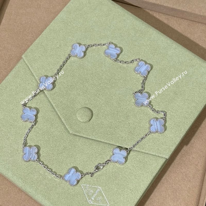 Van Cleef Arpels Alhambra Long Necklace, 10 Motifs Light Purple 2025 0619 (YF-250619071)