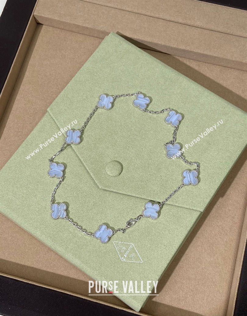 Van Cleef Arpels Alhambra Long Necklace, 10 Motifs Light Purple 2025 0619 (YF-250619071)