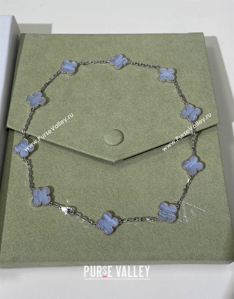 Van Cleef Arpels Alhambra Long Necklace, 10 Motifs Light Purple 2025 0619 (YF-250619071)