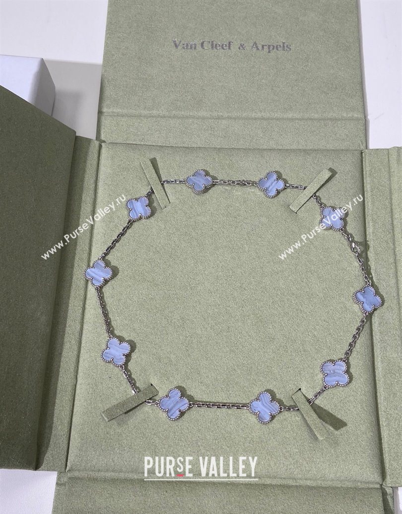Van Cleef Arpels Alhambra Long Necklace, 10 Motifs Light Purple 2025 0619 (YF-250619071)