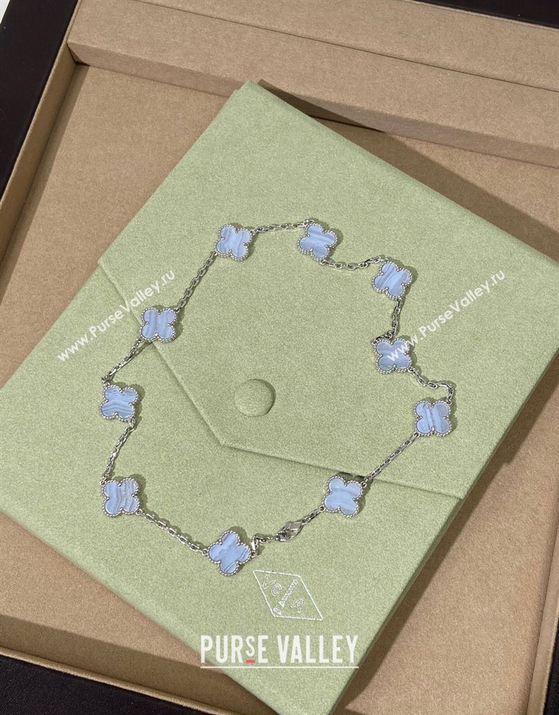 Van Cleef Arpels Alhambra Long Necklace, 10 Motifs Light Purple 2025 0619 (YF-250619071)