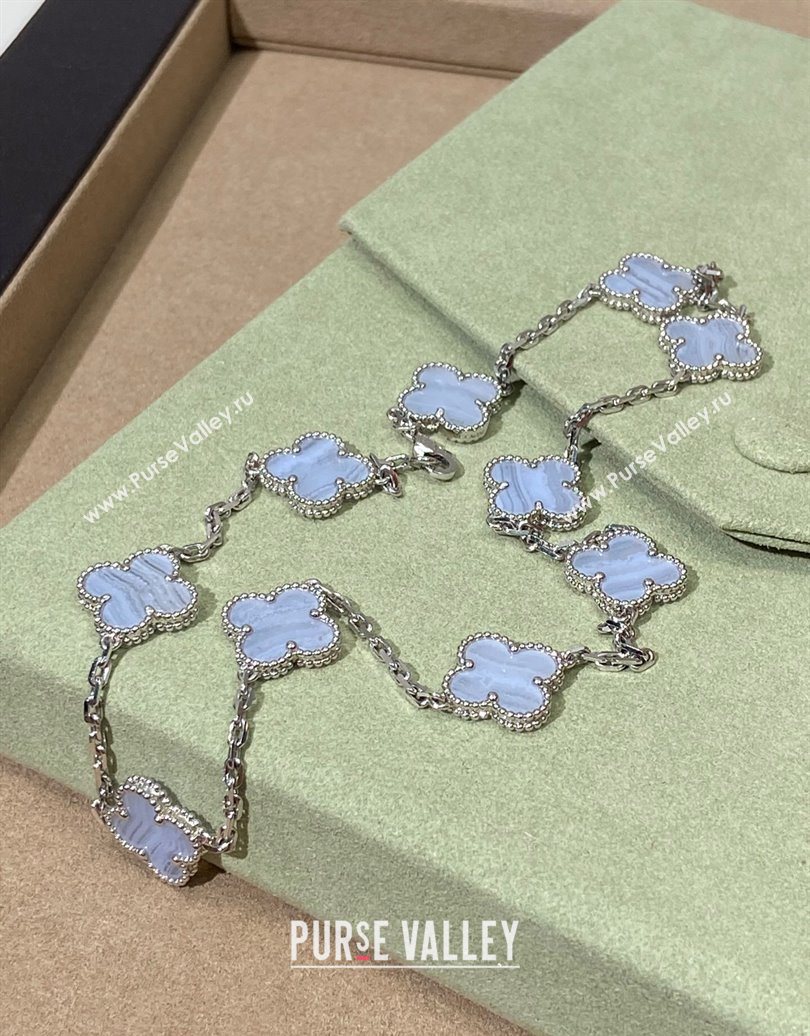 Van Cleef Arpels Alhambra Long Necklace, 10 Motifs Light Purple 2025 0619 (YF-250619071)