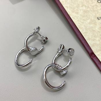 Cartier Juste un Clou Earrings, Double, with Strass Charm Silver 2025 (YF-250619057)