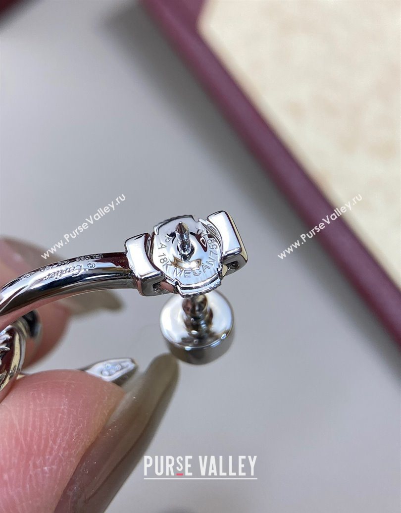 Cartier Juste un Clou Earrings, Double, with Strass Charm Silver 2025 (YF-250619057)