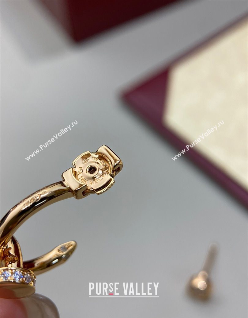 Cartier Juste un Clou Earrings, Double, with Strass Charm Gold 2025 (YF-250619058)