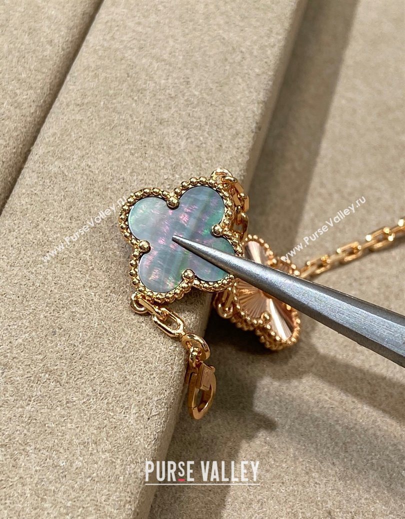 Van Cleef Arpels Alhambra Bracelet, 5 Motifs Grey/Gold 2025 0619 (YF-250619082)