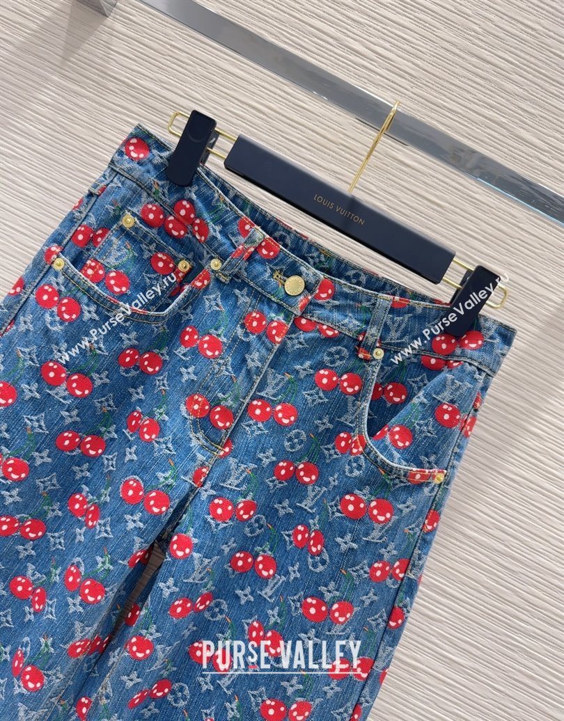 LV x TM Cherry Denim Pants LT061928 2025 (QI-250620002)