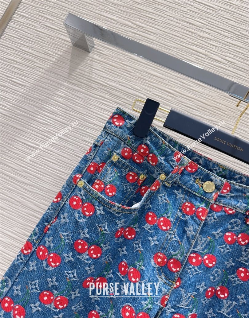 LV x TM Cherry Denim Pants LT061928 2025 (QI-250620002)