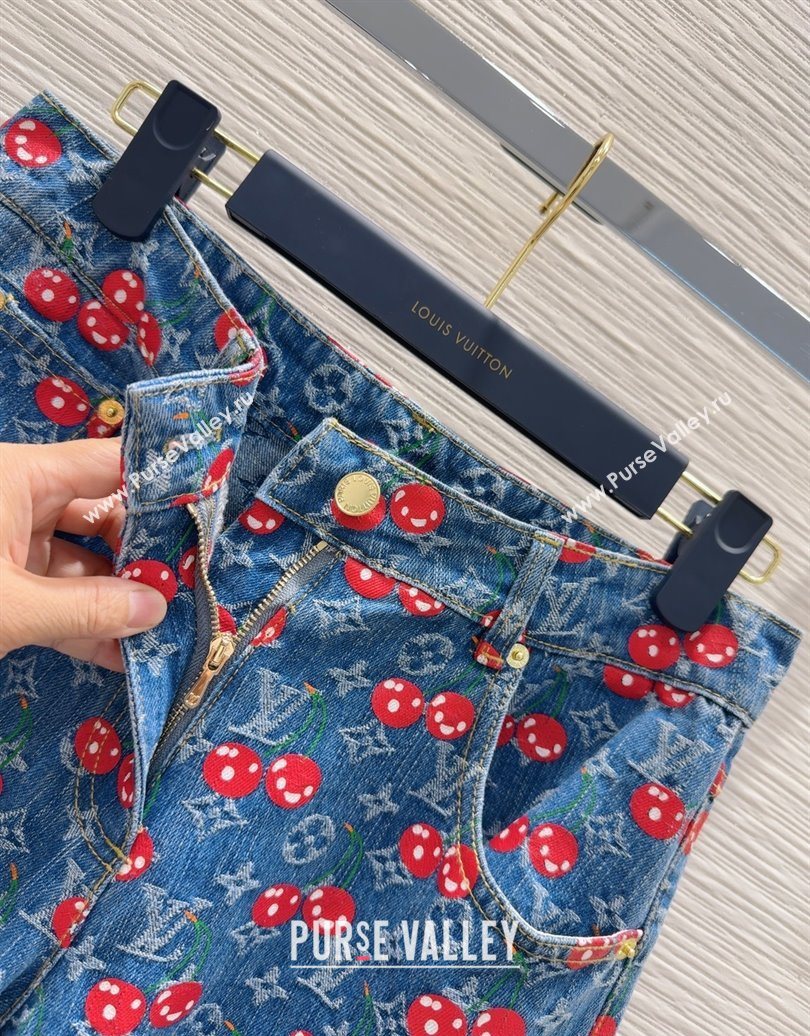 LV x TM Cherry Denim Pants LT061928 2025 (QI-250620002)