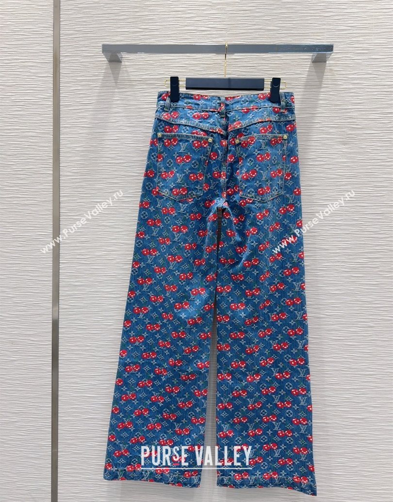 LV x TM Cherry Denim Pants LT061928 2025 (QI-250620002)