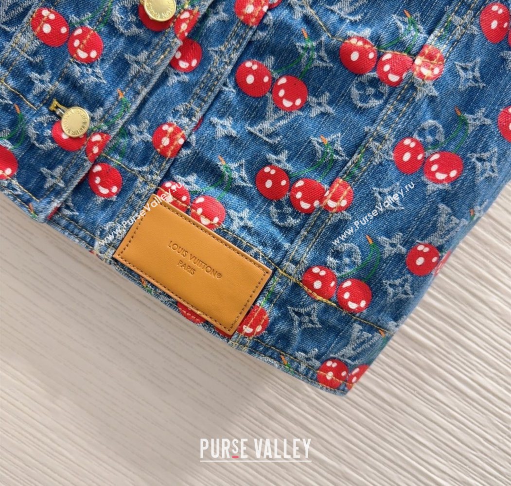 LV x TM Cherry Denim Vest LT061928 2025 (QI-250620003)