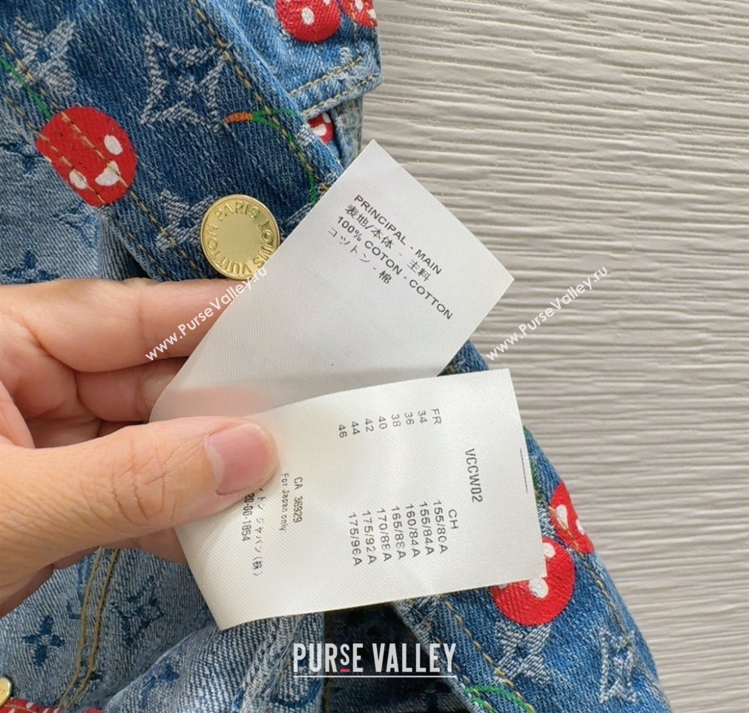 LV x TM Cherry Denim Vest LT061928 2025 (QI-250620003)
