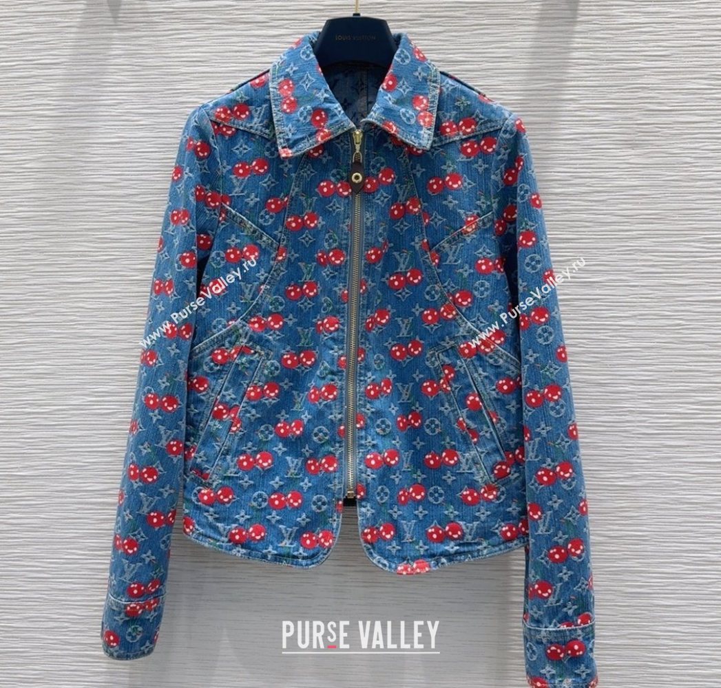 LV x TM Cherry Denim Jacket LT061928 2025 (QI-250620006)