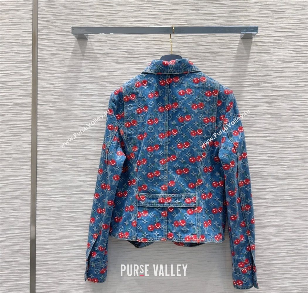 LV x TM Cherry Denim Jacket LT061928 2025 (QI-250620006)