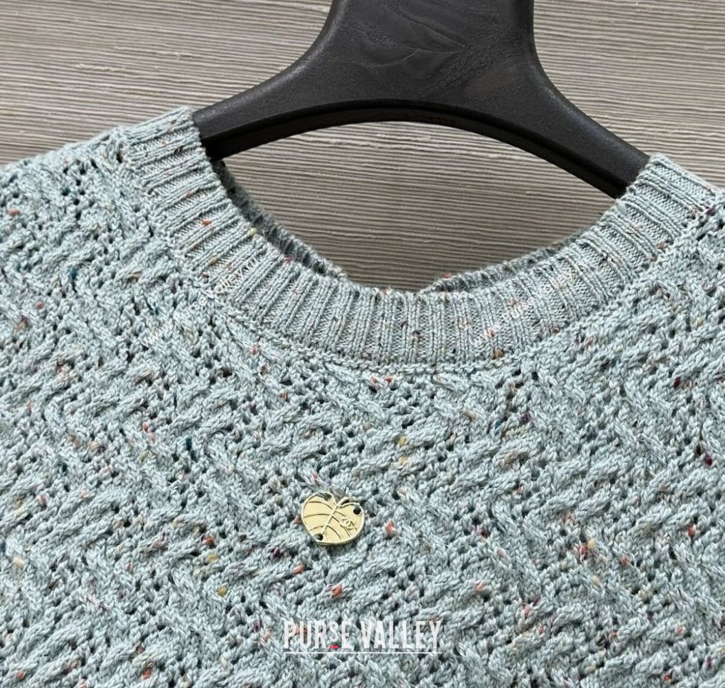 Chanel Cashmere Blend Knit Vest Green 2025 0620 (QI-250620020)