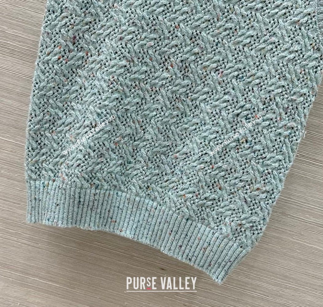 Chanel Cashmere Blend Knit Vest Green 2025 0620 (QI-250620020)