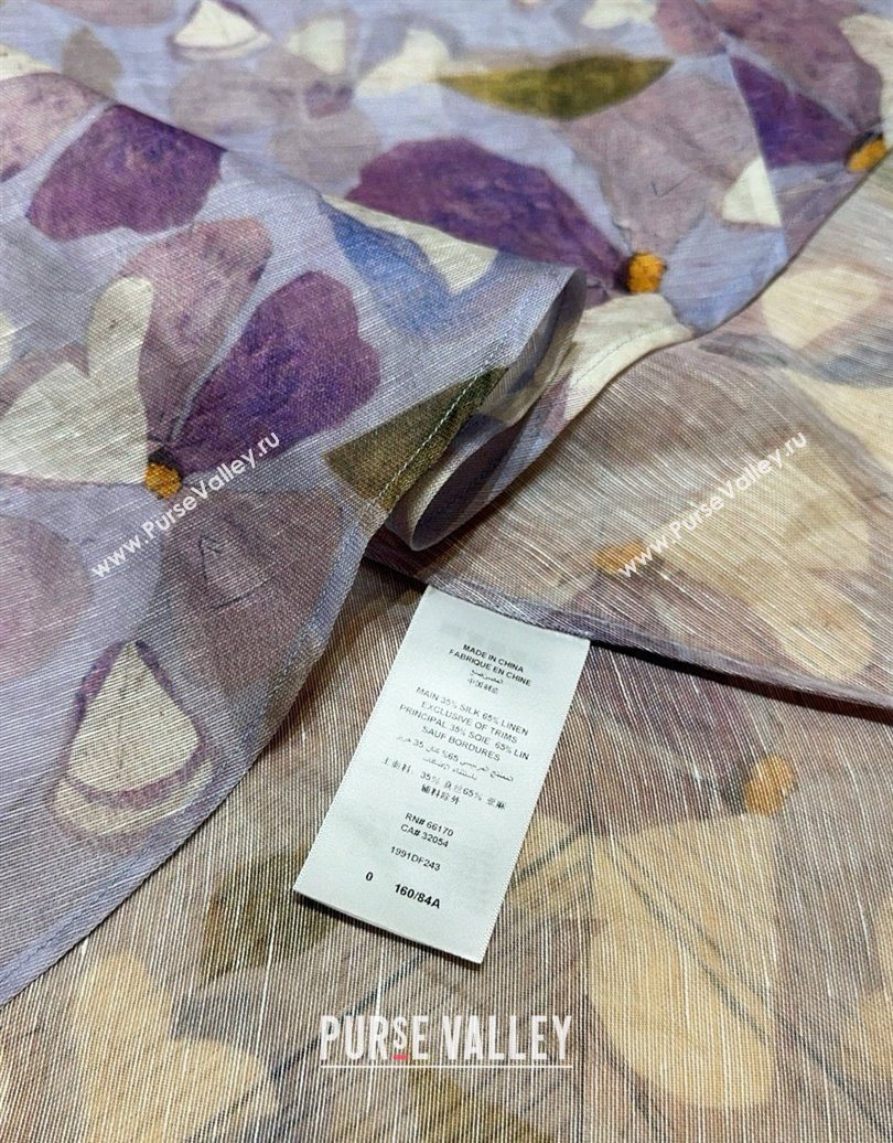 Zimmermann Linen Silk Long Dress Purple 2025 0620 (QI-250620030)