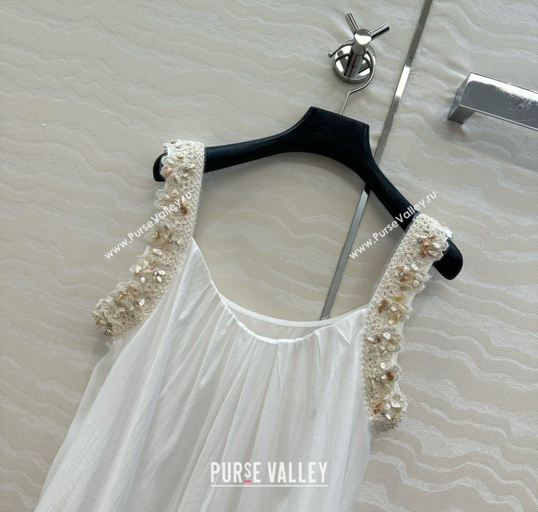 The Row Vest with Crochet Charm White 2025 0620 (QI-250620012)