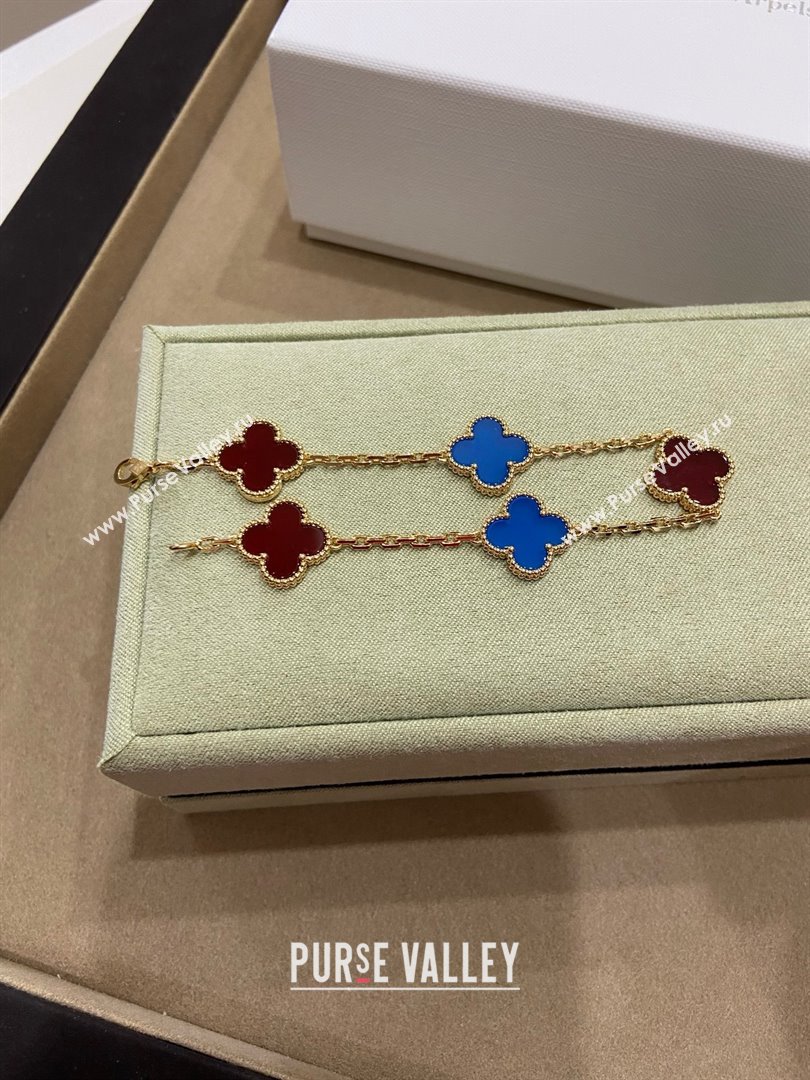 Van Cleef Arpels Alhambra Bracelet 5 Motifs Red/Blue 2025 (YF-25070120)