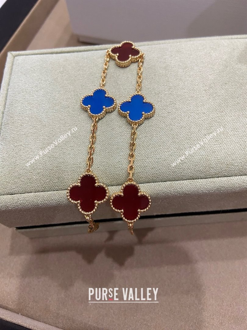 Van Cleef Arpels Alhambra Bracelet 5 Motifs Red/Blue 2025 (YF-25070120)