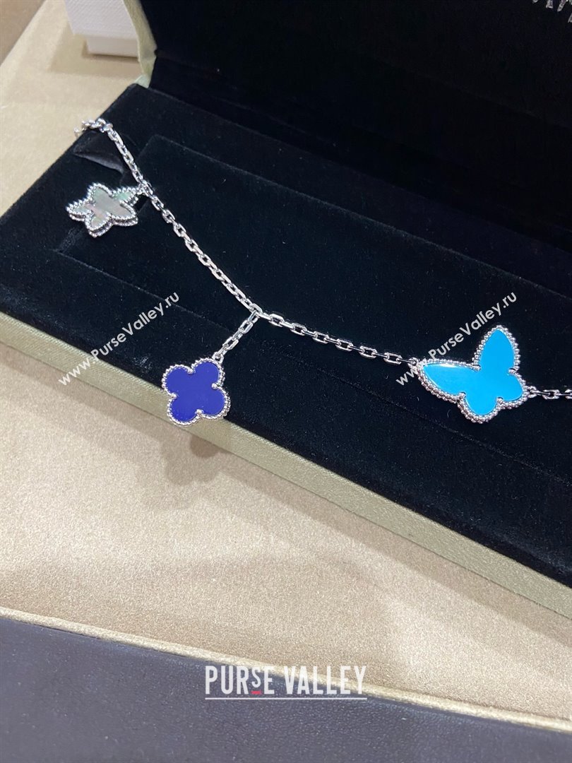Van Cleef Arpels Lucky Bracelet 4 motifs Light Blue 2025 (YF-25070121)