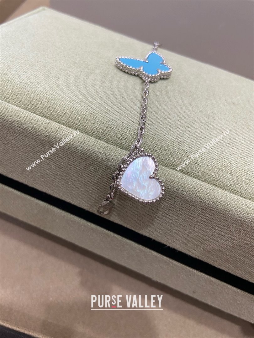 Van Cleef Arpels Lucky Bracelet 4 motifs Light Blue 2025 (YF-25070121)