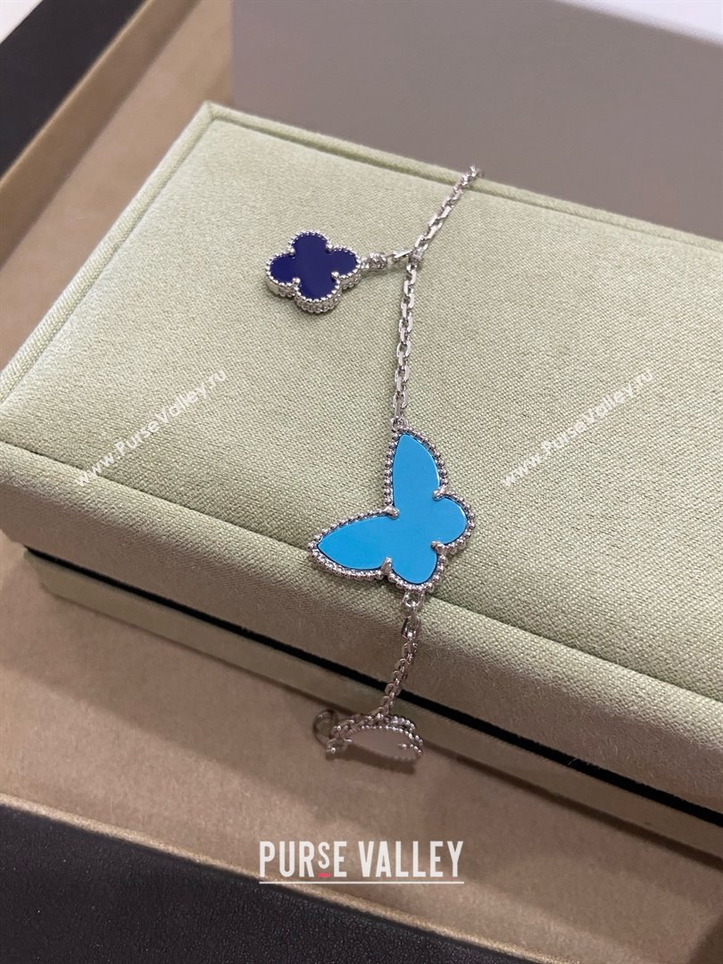 Van Cleef Arpels Lucky Bracelet 4 motifs Light Blue 2025 (YF-25070121)