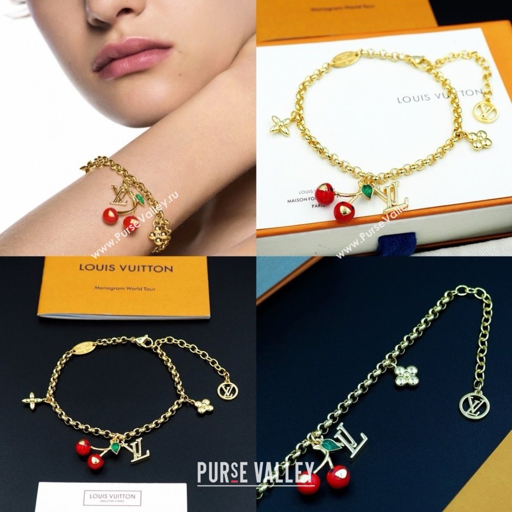 LV X TM Cerise Bracelet with Cherry LV062701 2025 (YF-25062701)