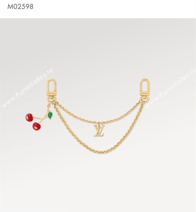 LV X TM Cerise Bag Chain with Cherry M02598 Gold 2025 (YF-25062705)