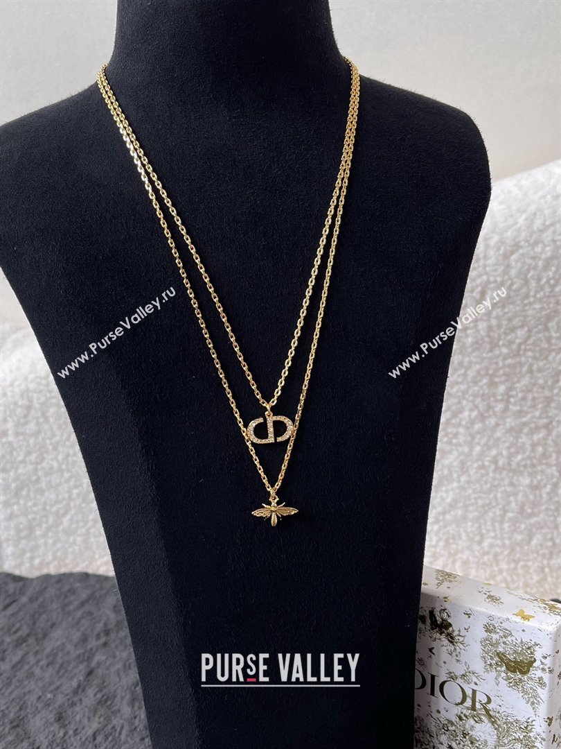 Dior Petit CD Bee Necklace D070302 Gold 2025 (YF-25070302)