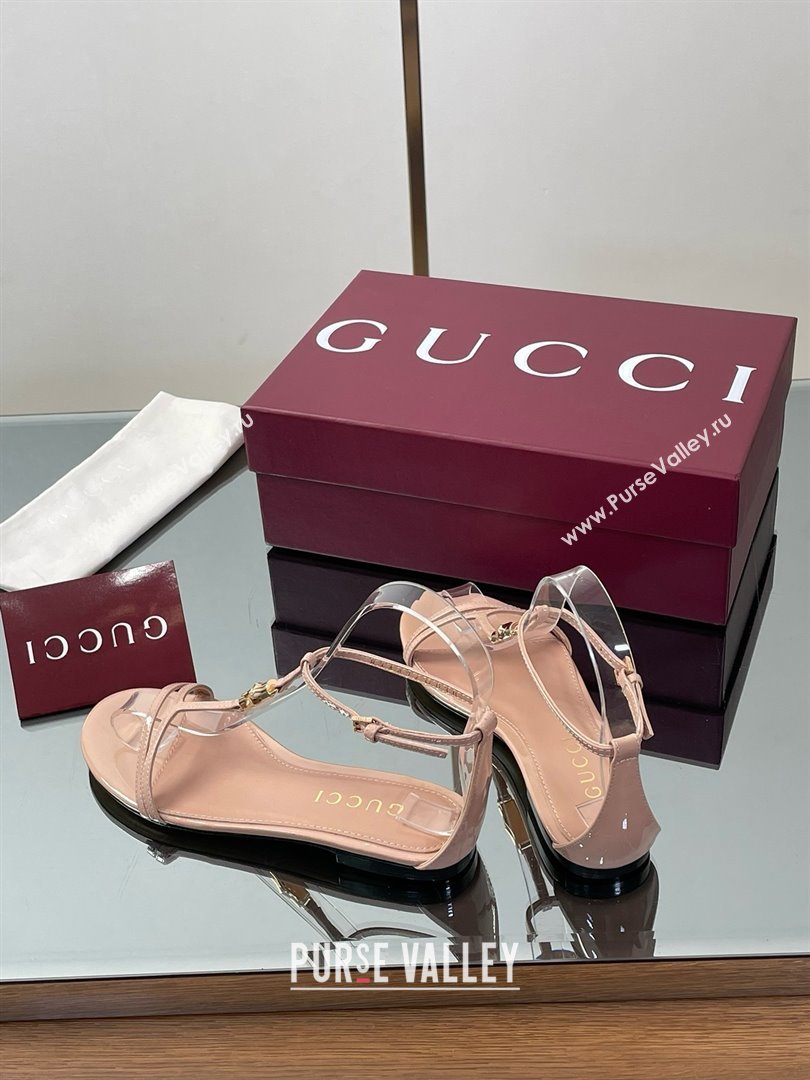 Gucci Patent Leather Thong Sandal with Bamboo Beige 2025 (MD-25070410)