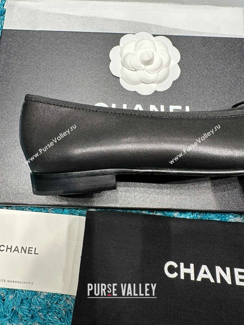 Chanel Grosgrain Lambskin Ballet Flats CHB070715 Black 2025 (MD-25070815)