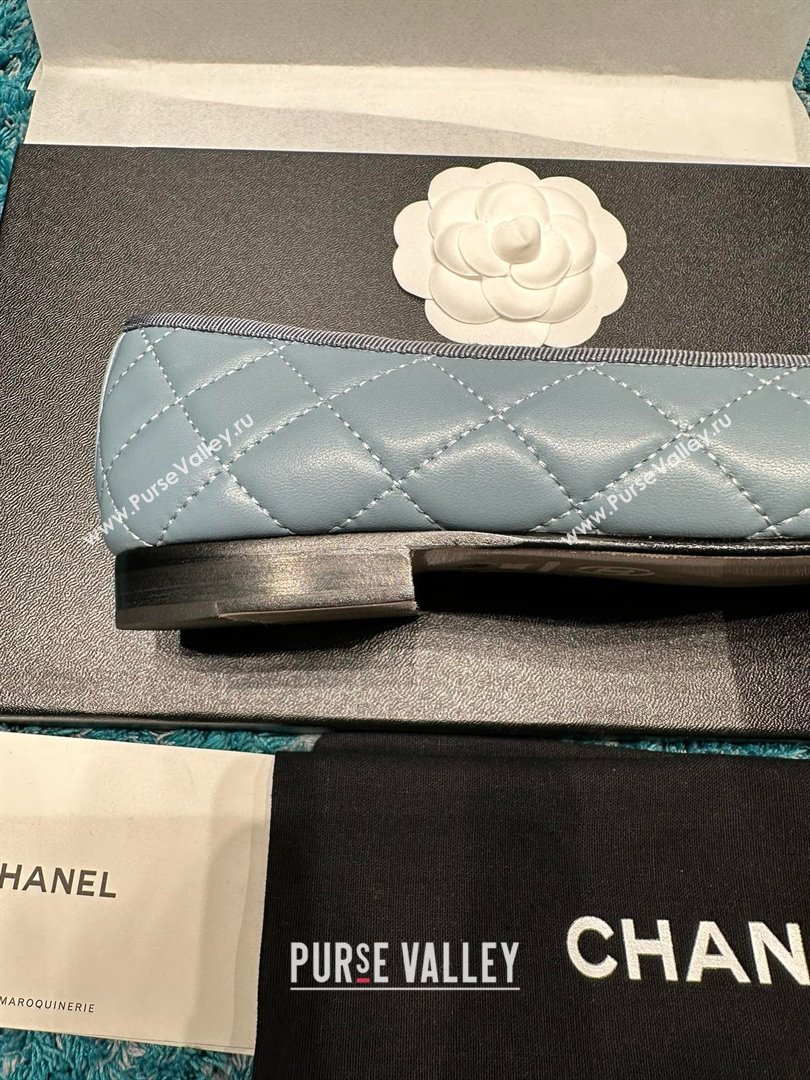 Chanel Quilted Lambskin Ballet Flats CHB070720 Blue/Black 2025 (MD-25070820)