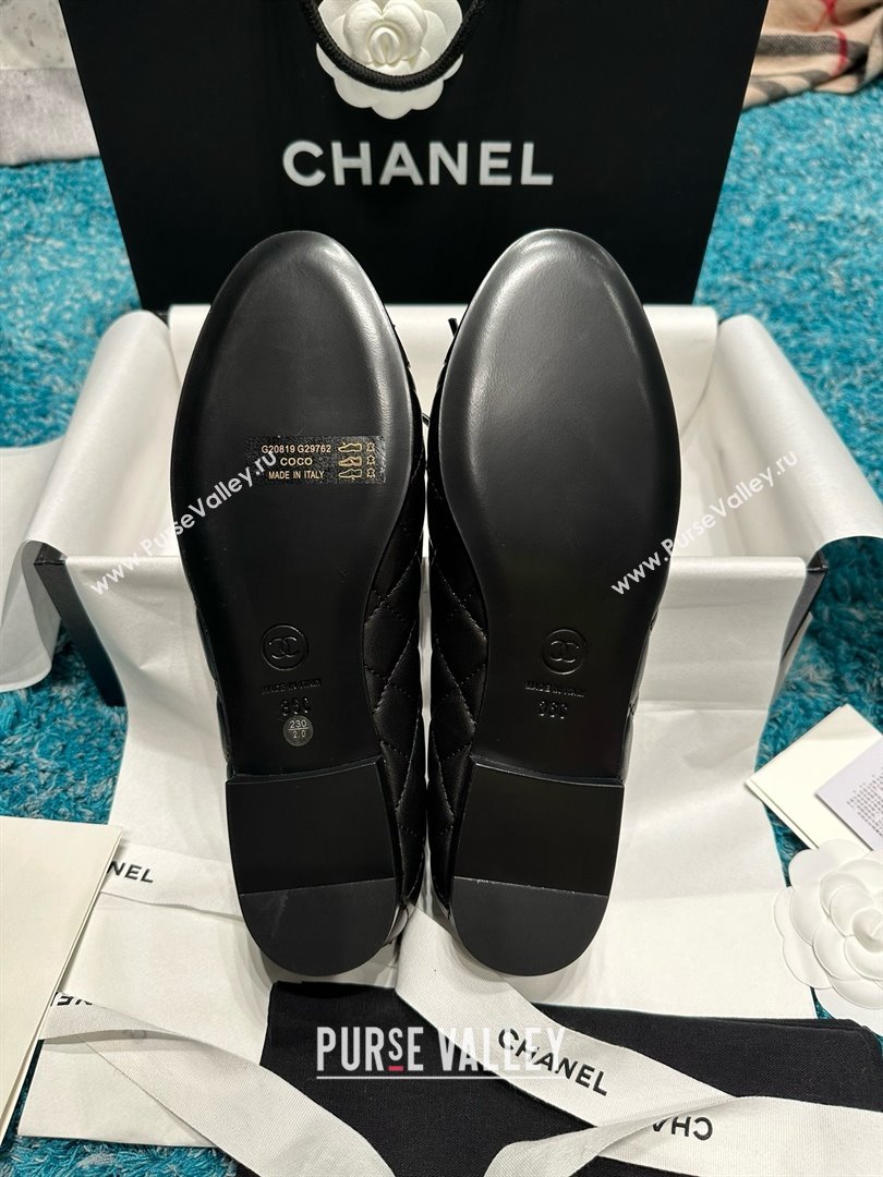 Chanel Quilted Lambskin Ballet Flats CHB070721 Black 2025 (MD-25070821)