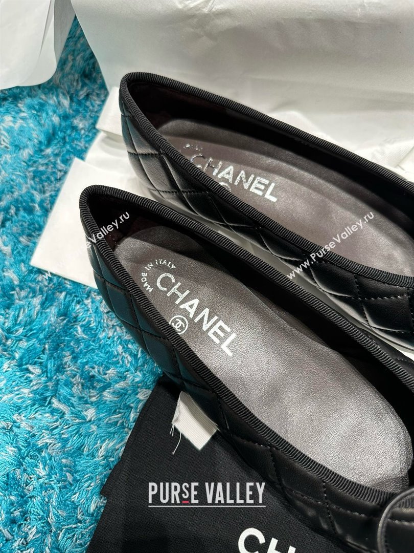 Chanel Quilted Lambskin Ballet Flats CHB070721 Black 2025 (MD-25070821)